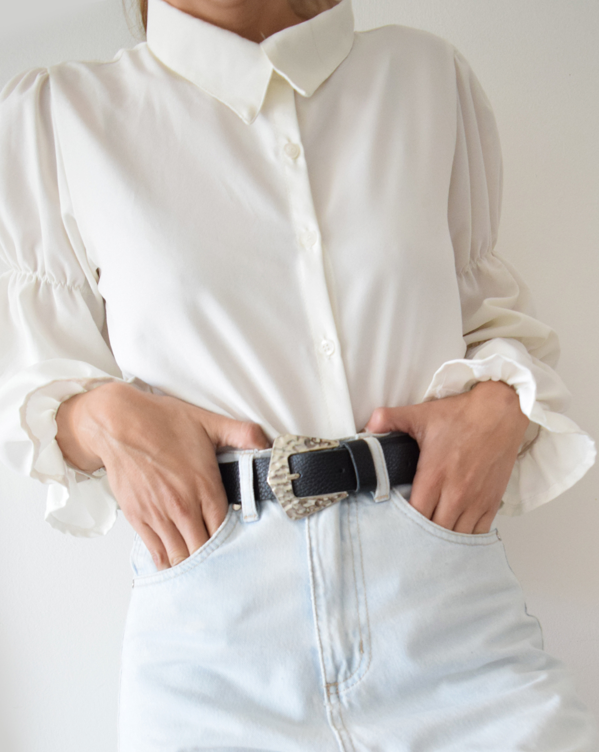 Hali Leather Belt - Black
