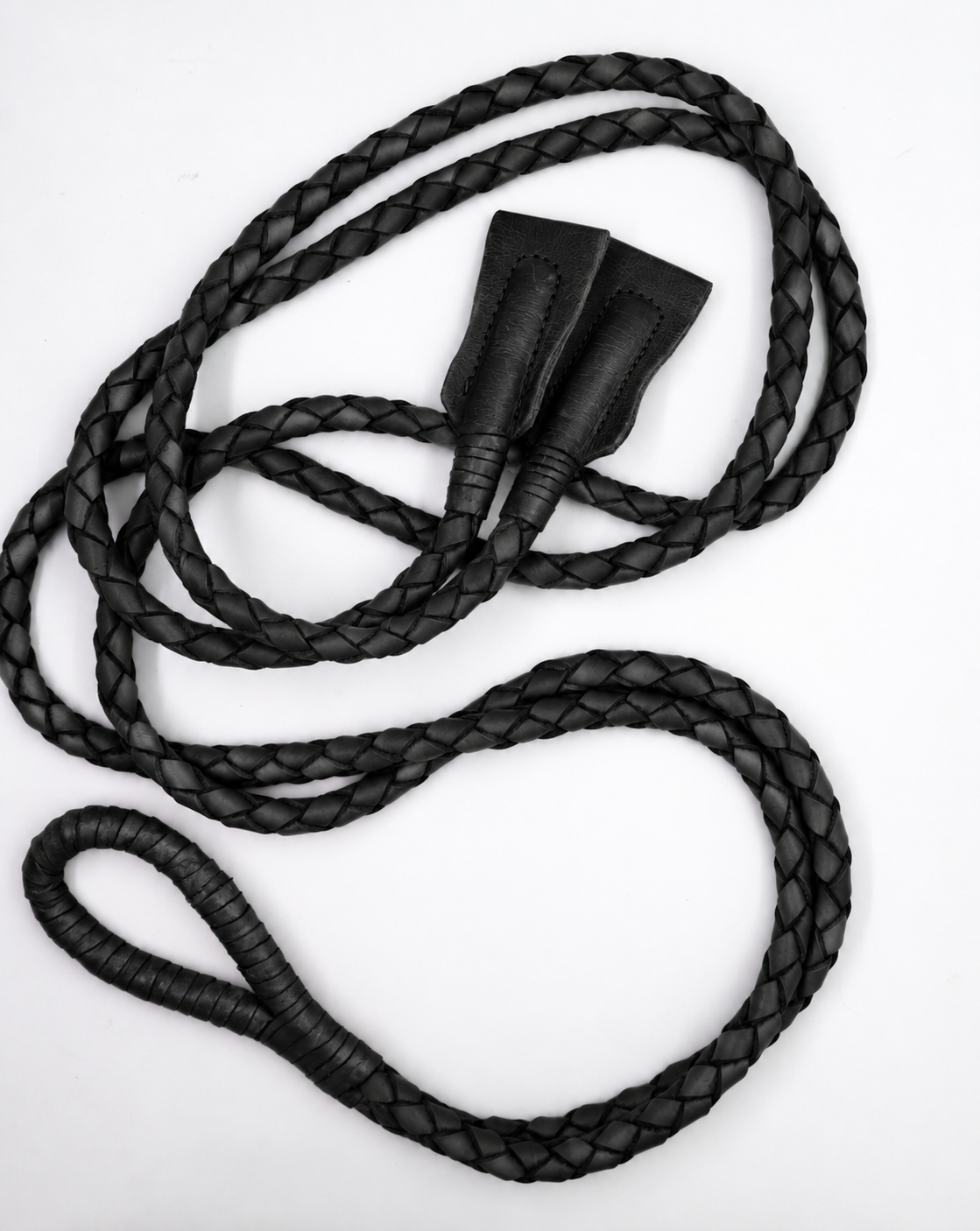 Iguazu Braided Leather Belt - Black