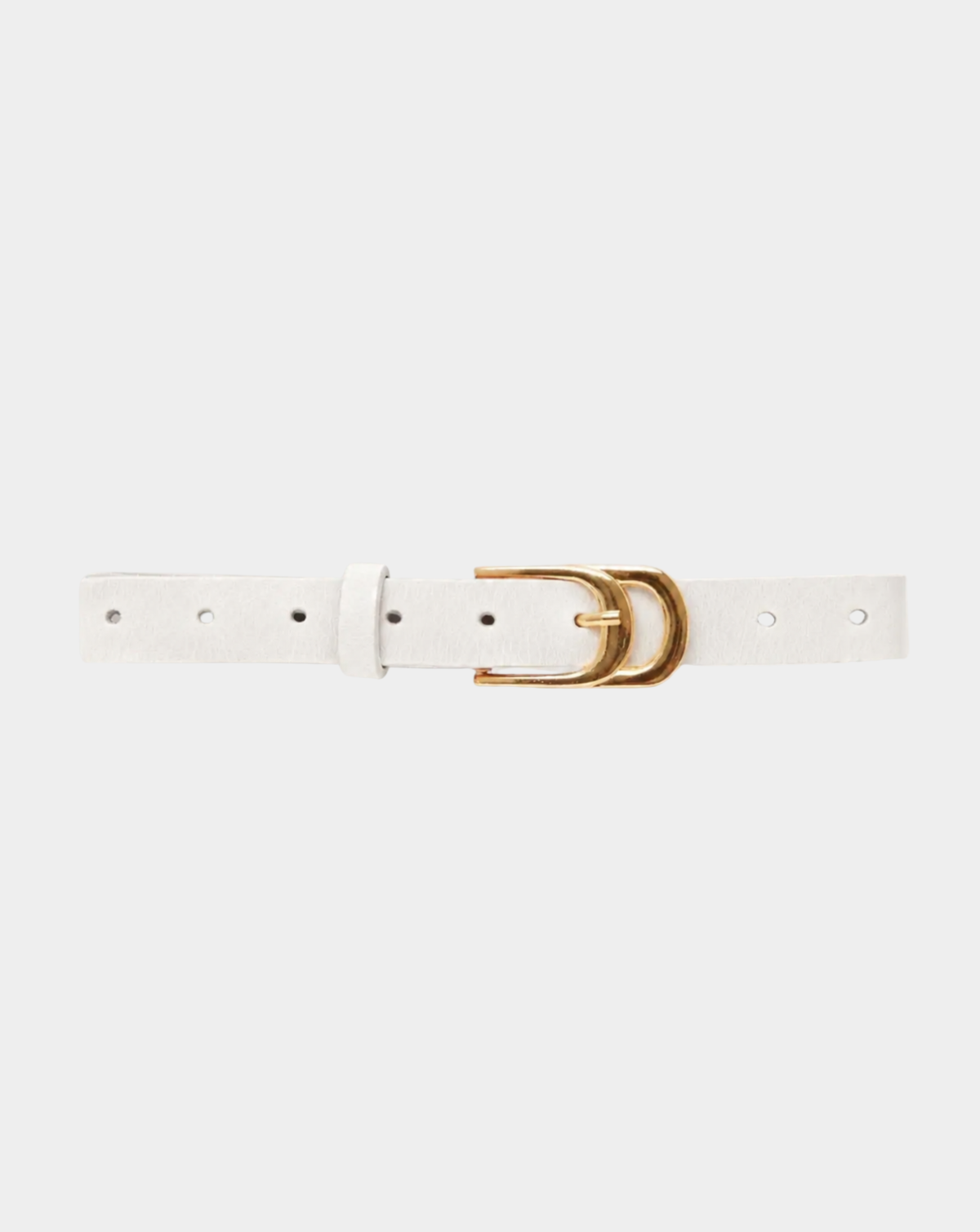 Infinity Leather Belt - Bone