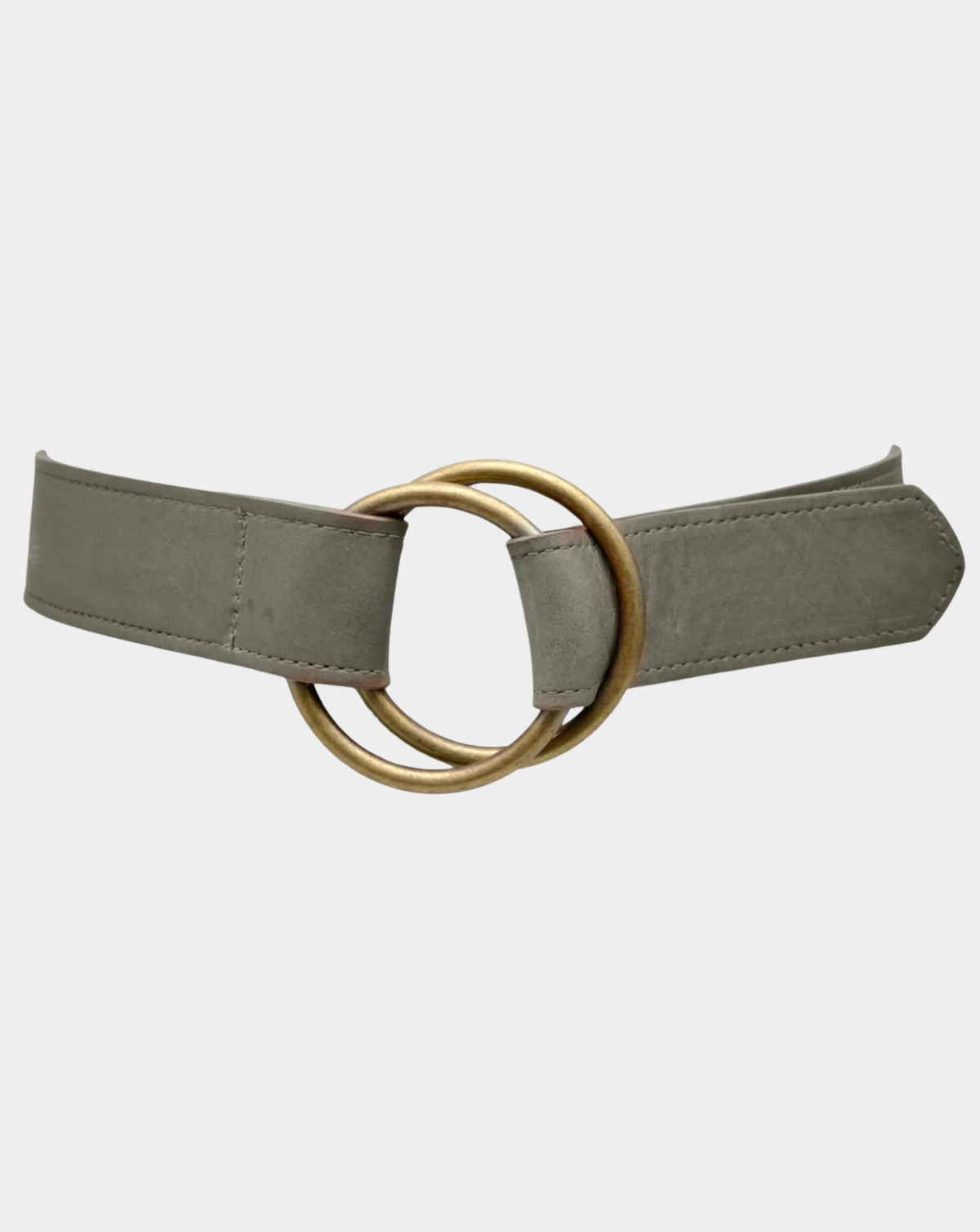 Josie Leather Belt - Grey