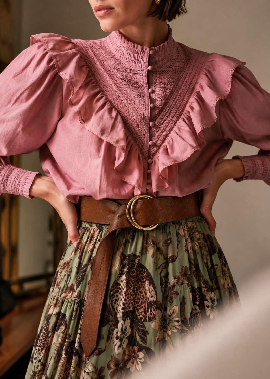 Josie Leather Belt - Whiskey