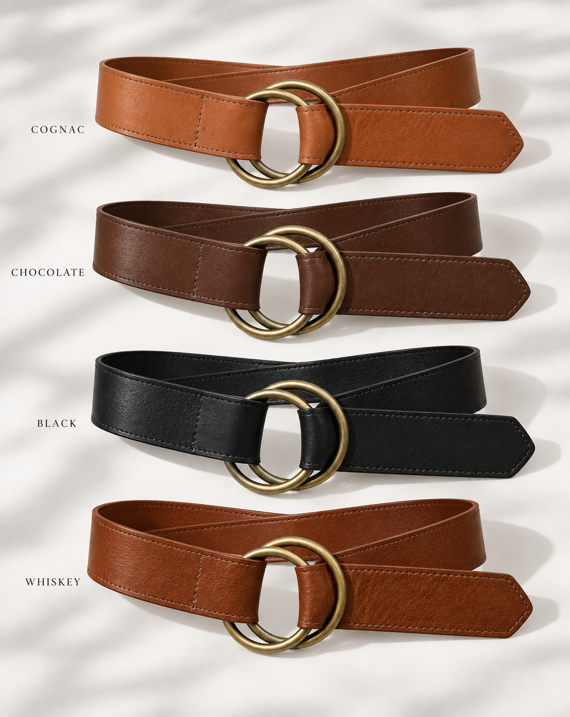 Josie Leather Belt - Whiskey