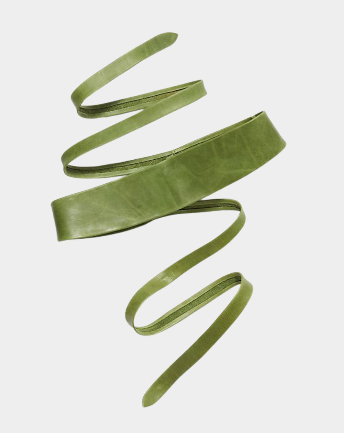 Wrap Leather Belt - Olive
