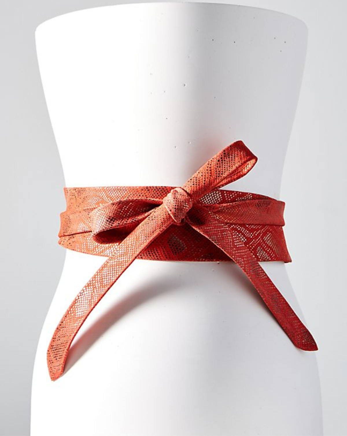 Wrap Leather Belt - Lipstick Boa Python