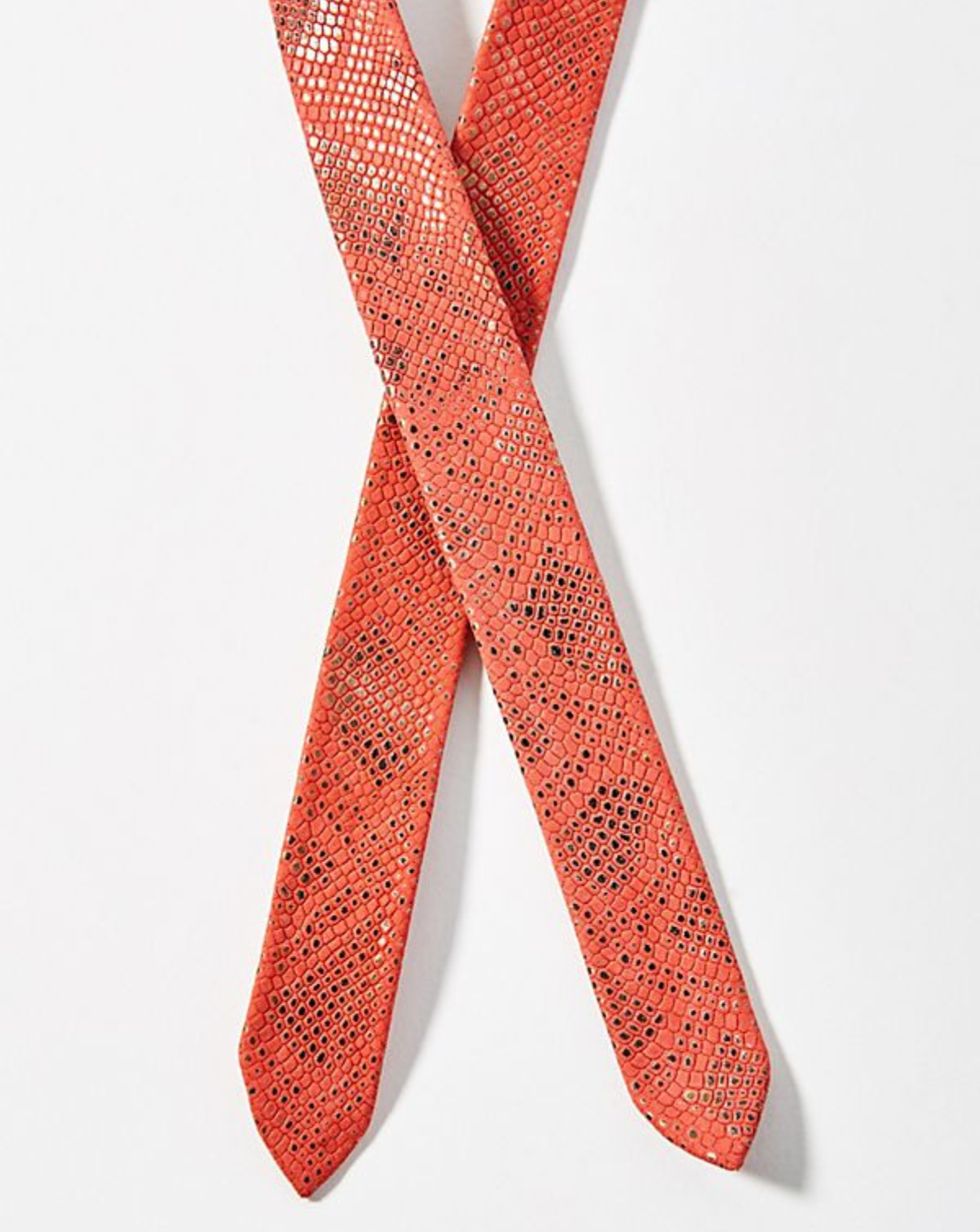 Wrap Leather Belt - Lipstick Boa Python