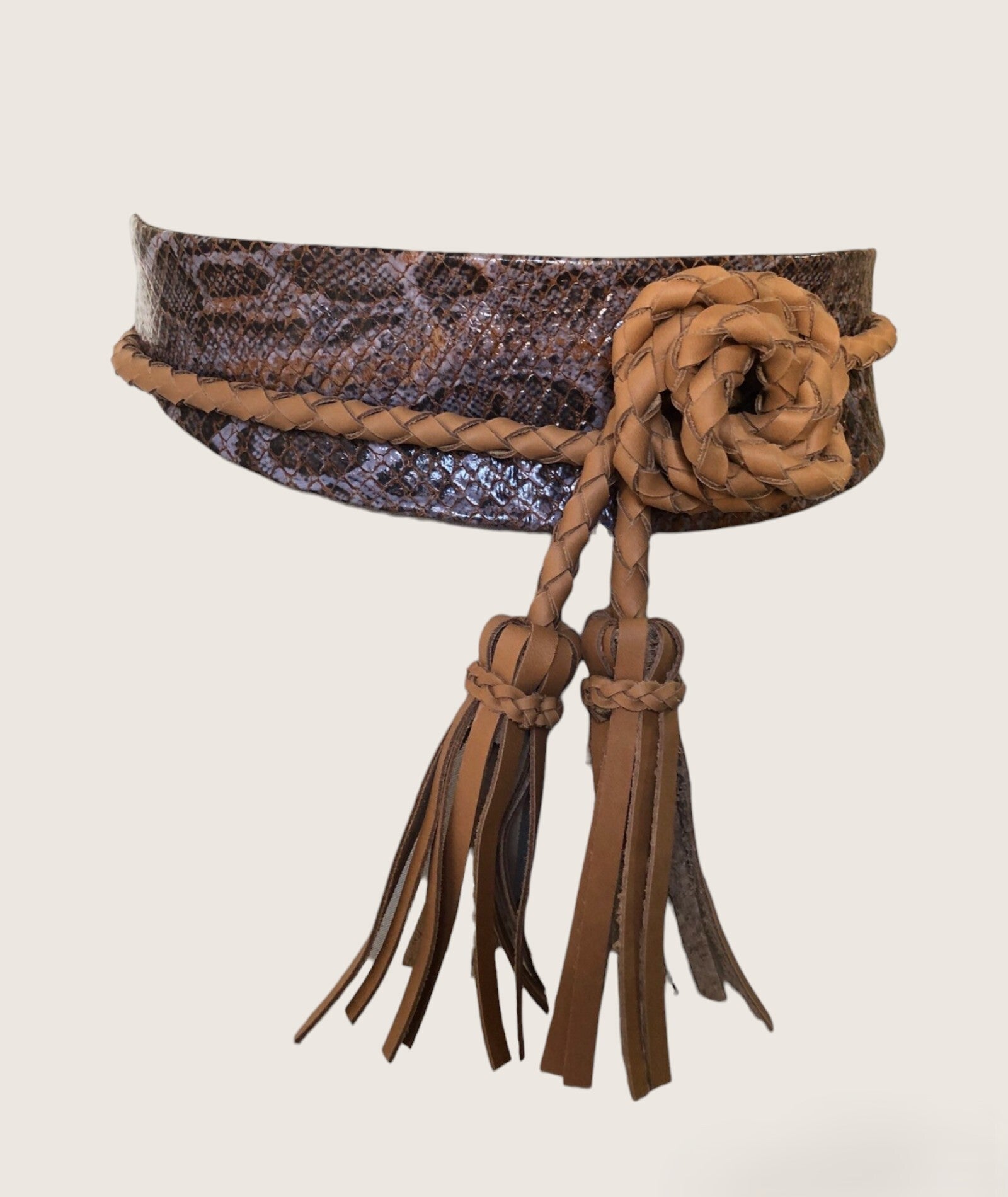 Lucky Wrap Belt - Papaya Python