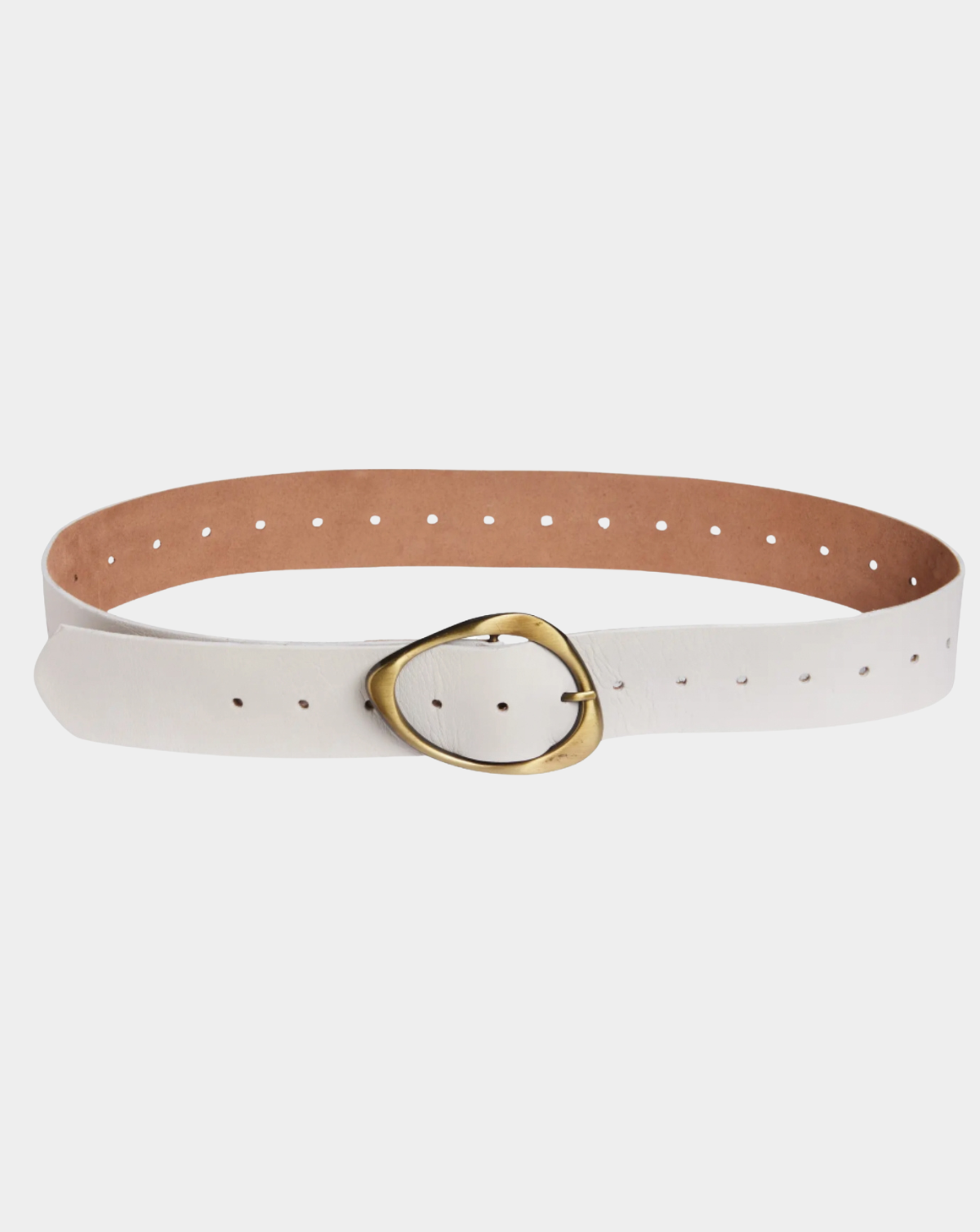 Luxe Leather Belt - Bone