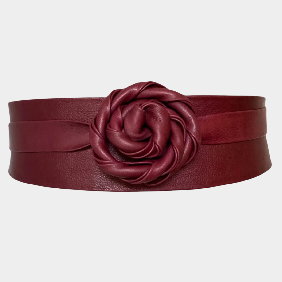NWT $89 ADA Leather Chia Napa Combo Wrap Belt Wrap Belt – Malbec Leather Belt | ADA Collection main image 2