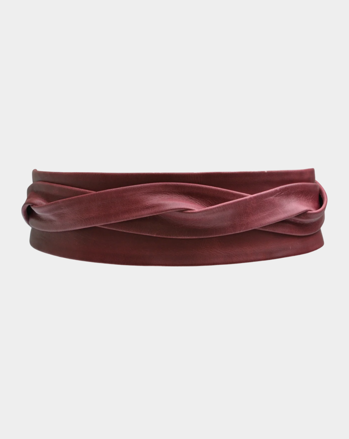 Wrap Leather Belt - Malbec