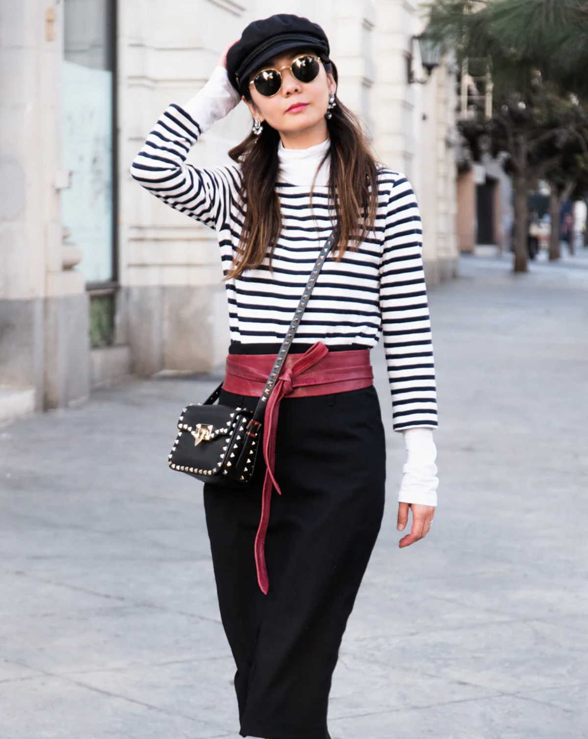 Wrap Leather Belt - Malbec