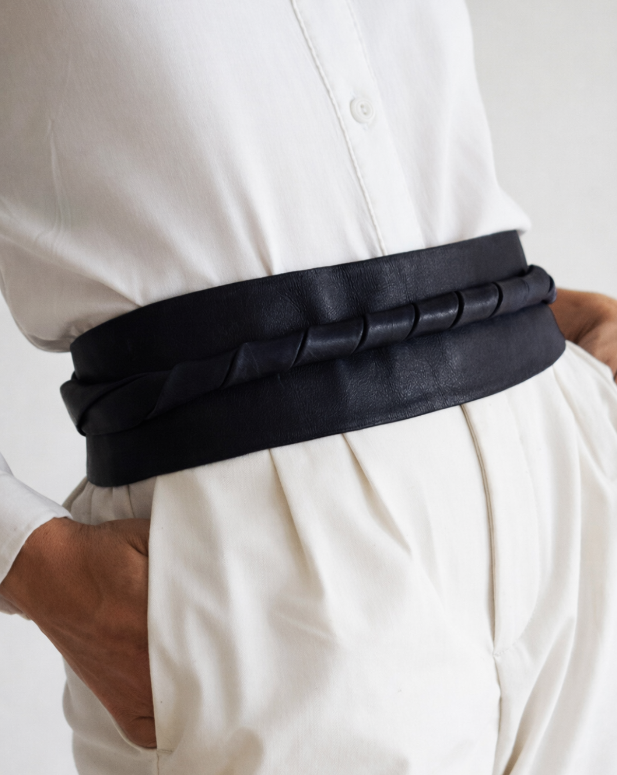 Wrap Leather Belt - Deep Marine