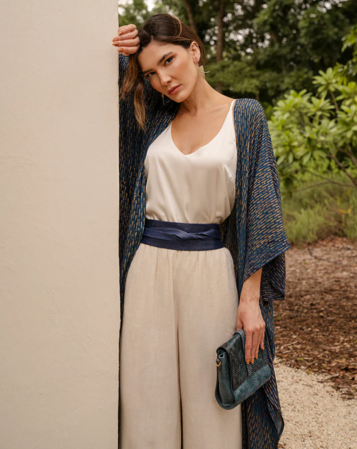 Wrap Leather Belt - Marine