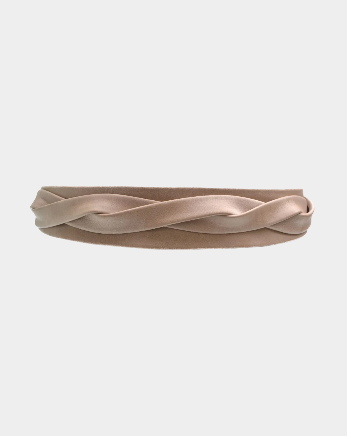 Midi Wrap Leather Belt - Taupe