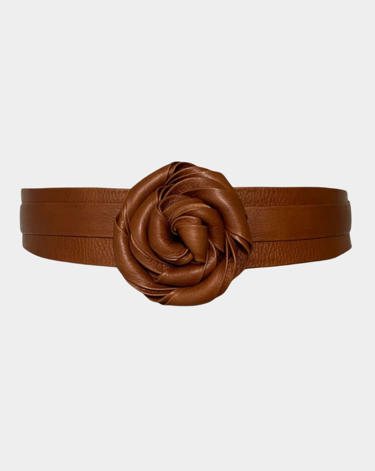 Midi Wrap Leather Belt - Whiskey