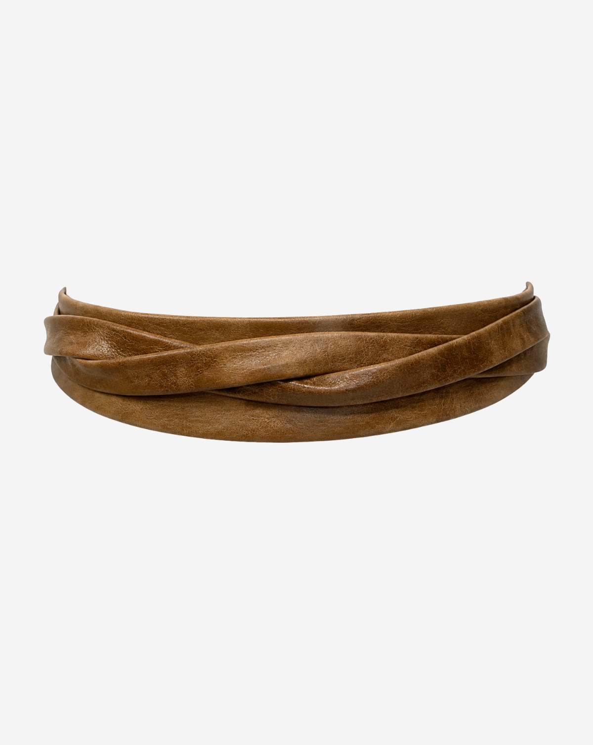 Midi Wrap Leather Belt - Marble Taupe