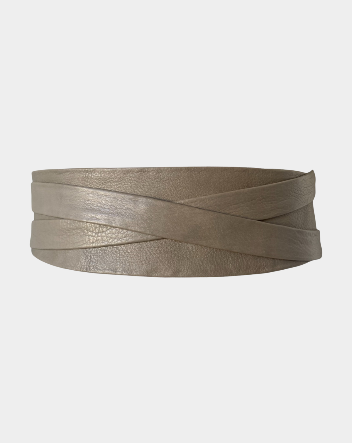 Wrap Leather Belt - Mushroom
