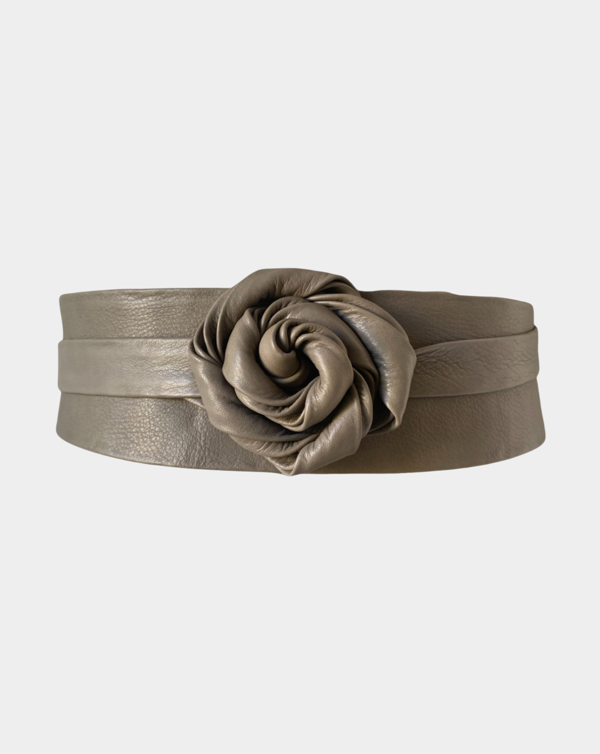 Wrap Leather Belt - Mushroom