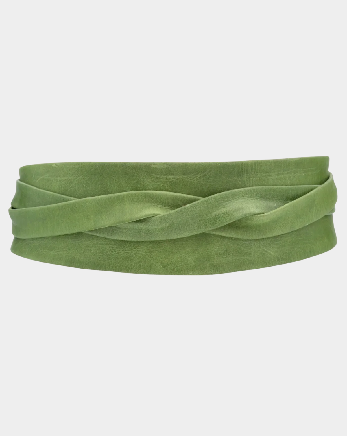 Wrap Leather Belt - Olive
