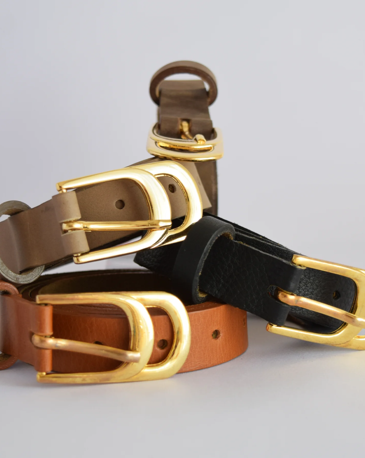 Infinity Leather Belt - Tan