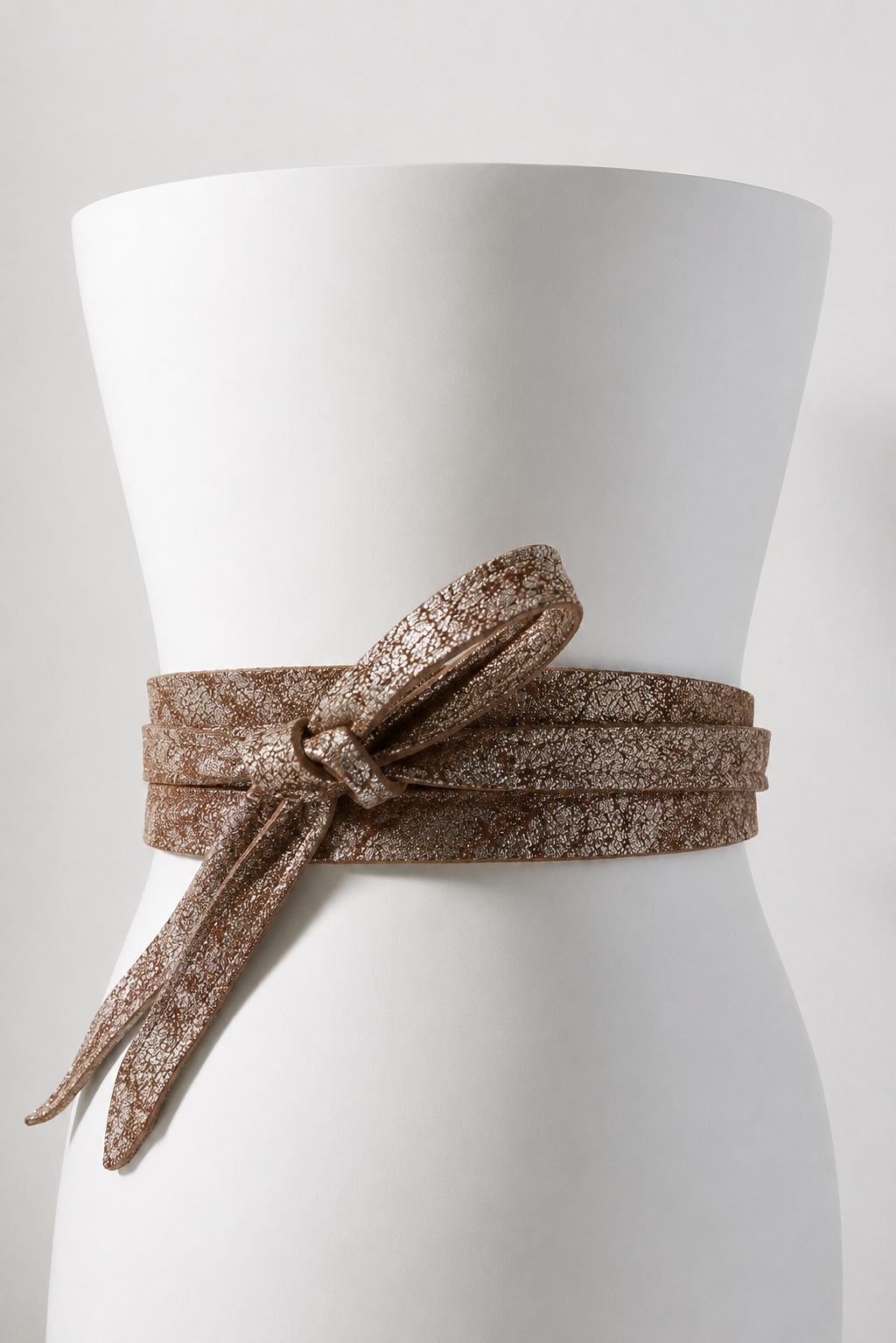 Wrap Leather Belt - Pandora Gold Suede