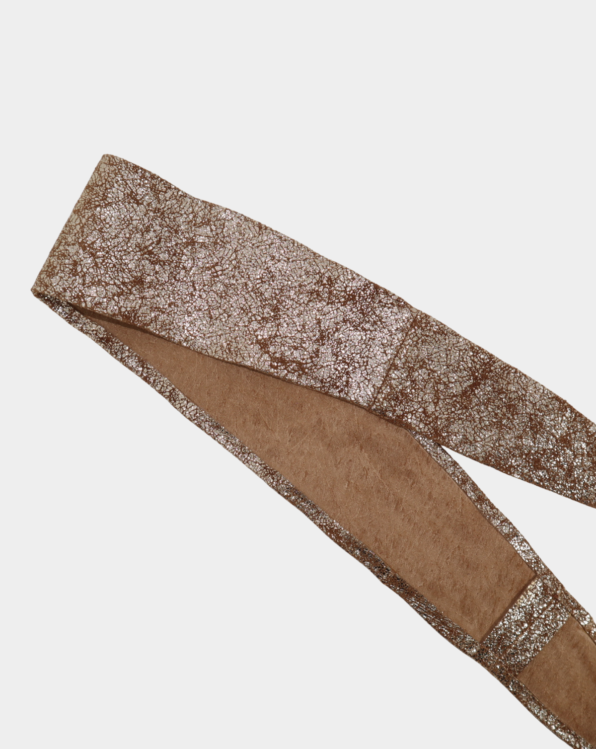 Wrap Leather Belt - Pandora Gold Suede