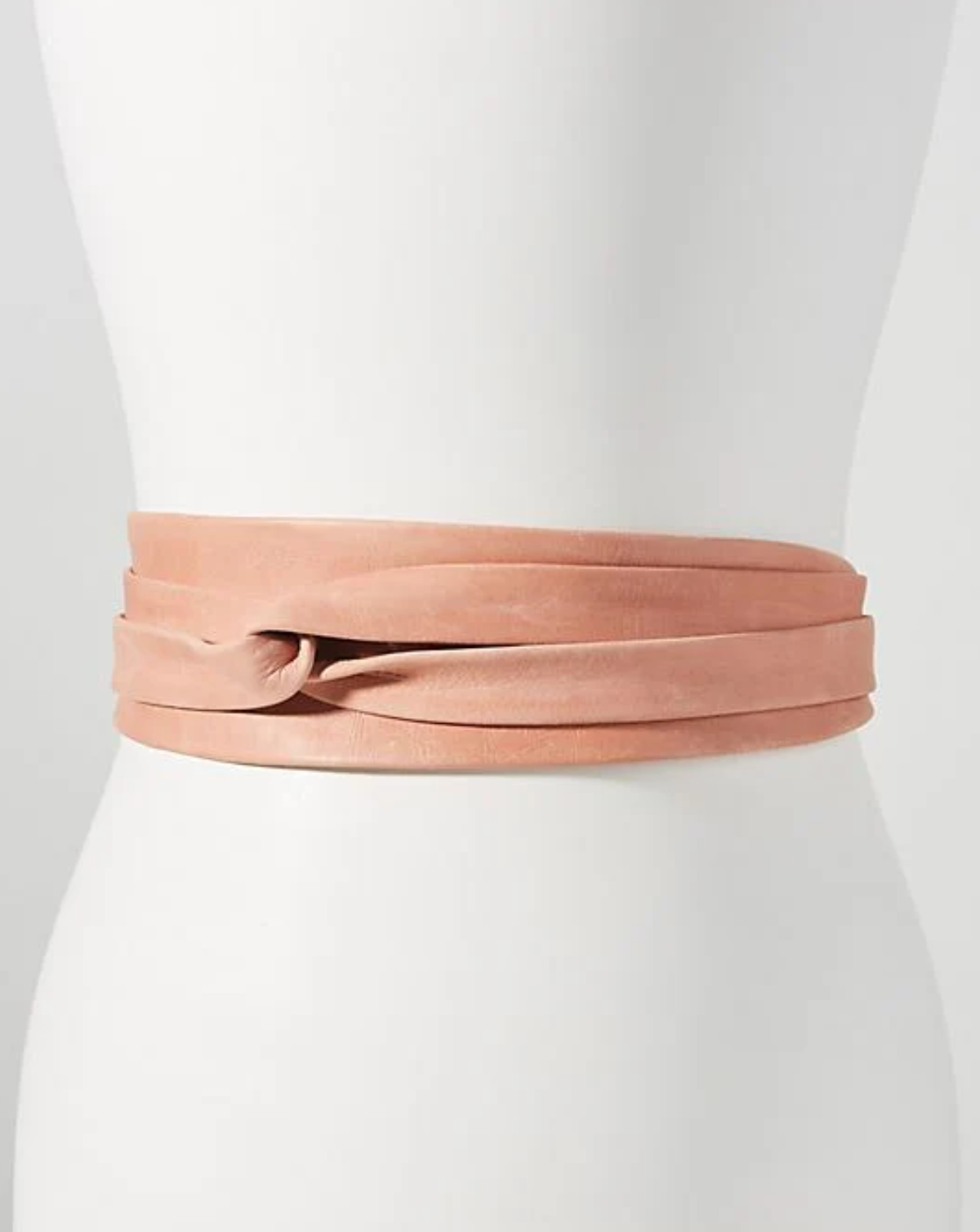 Wrap Leather Belt - Peach