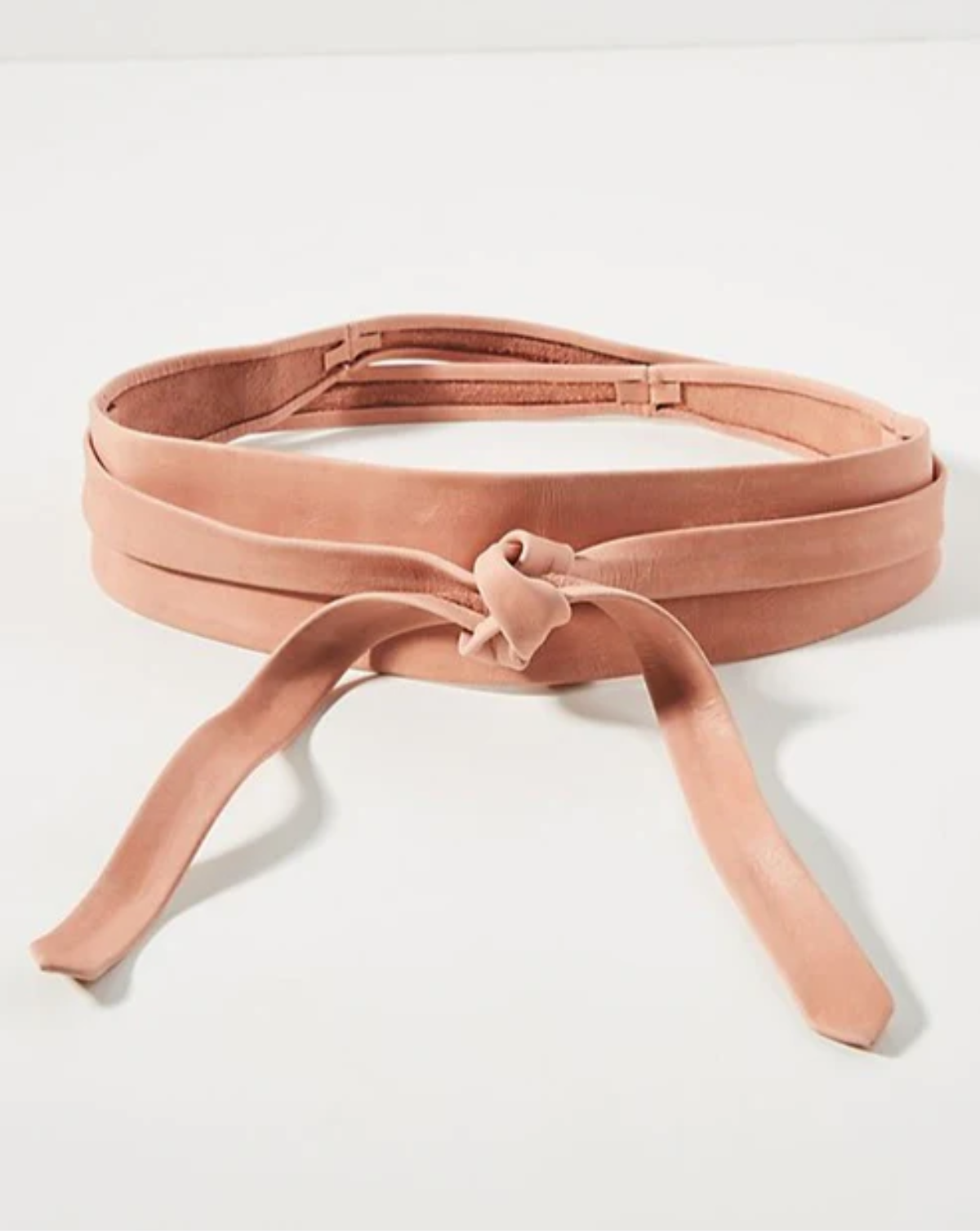Wrap Leather Belt - Peach
