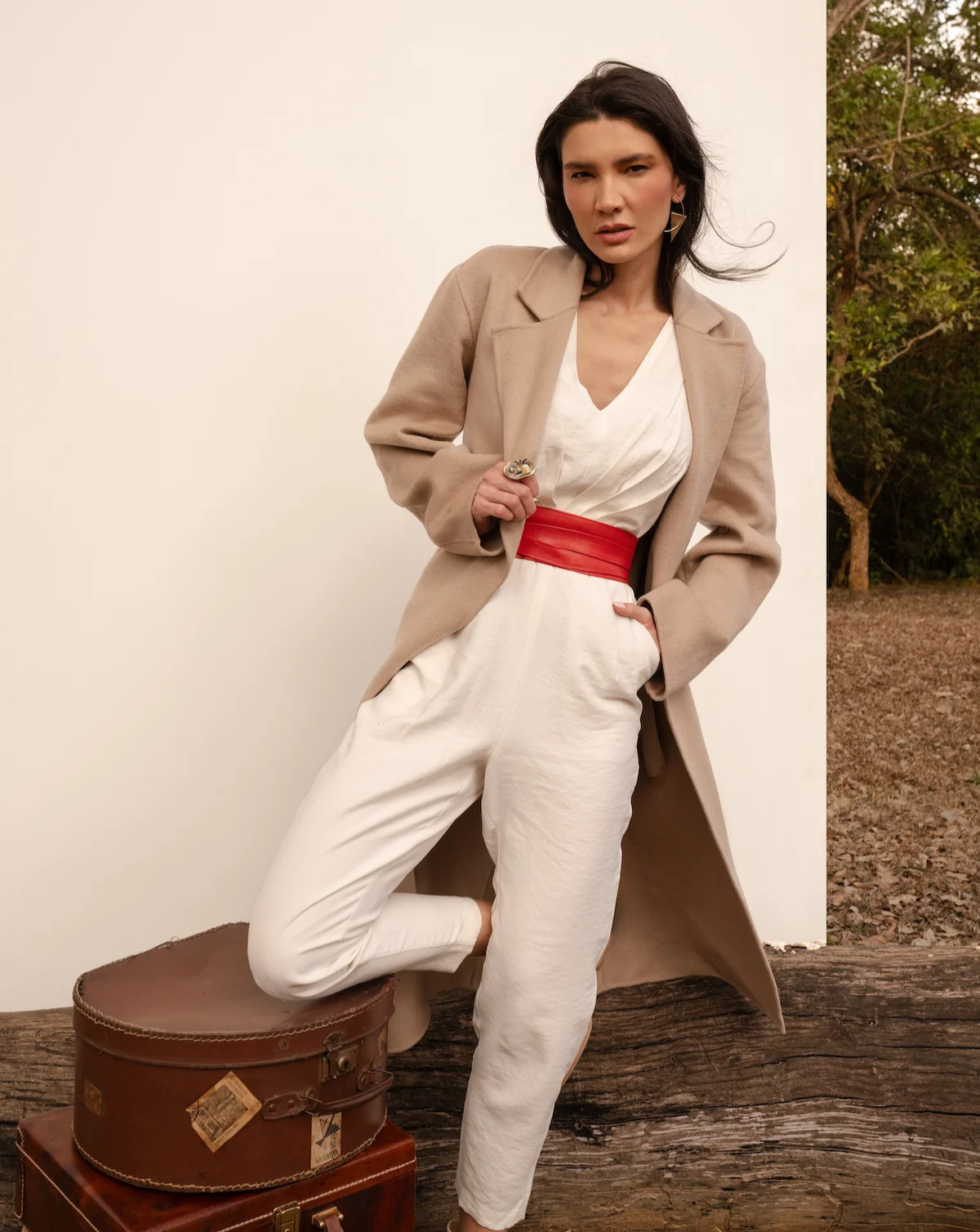 Wrap Leather Belt - Upsell Red