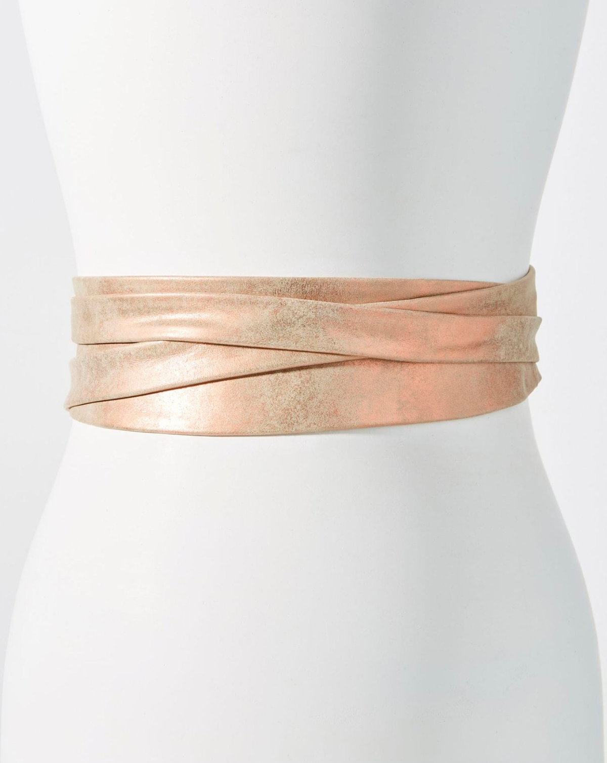 Wrap Leather Belt - Rose Shimmer