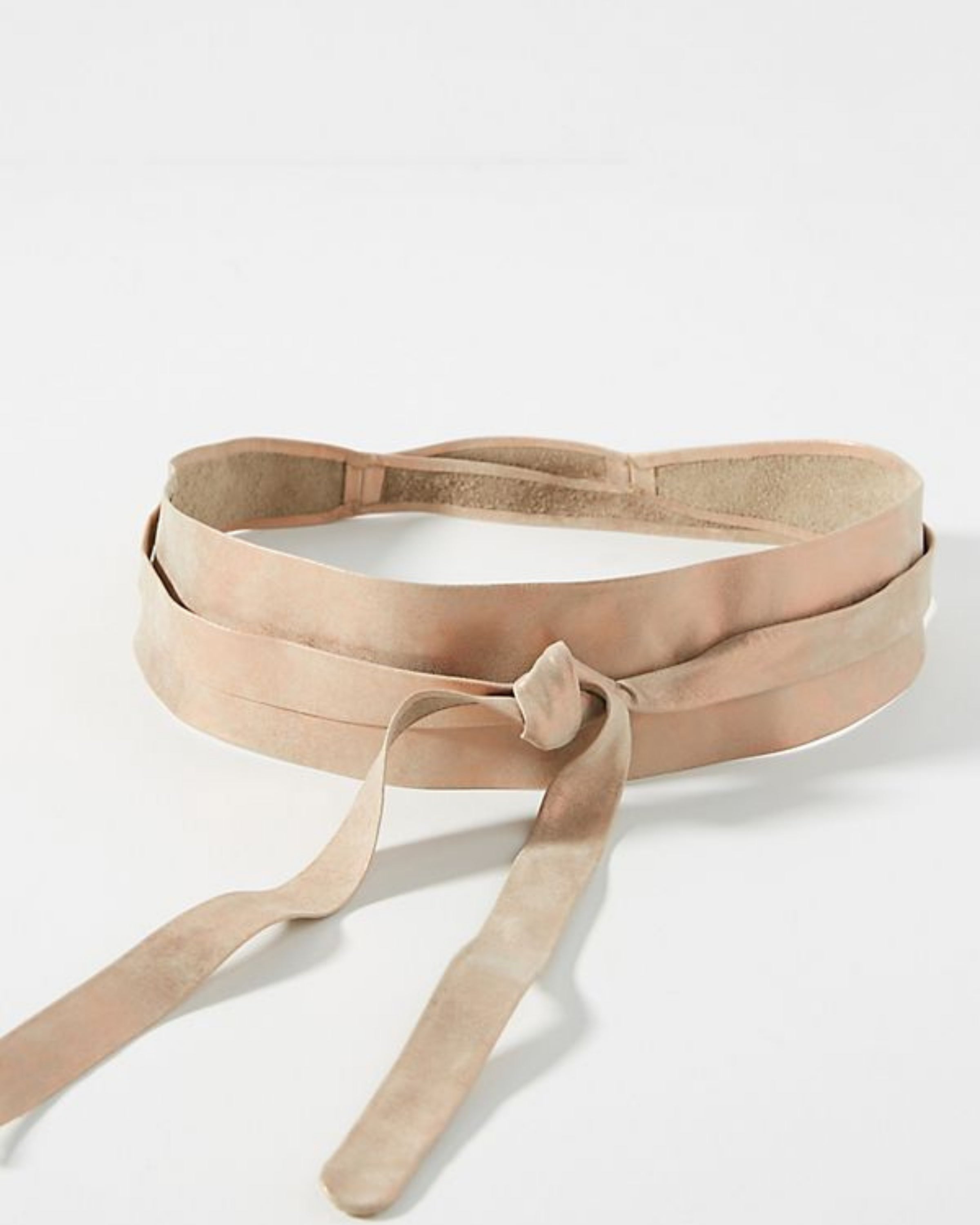 Wrap Leather Belt - Rose Shimmer