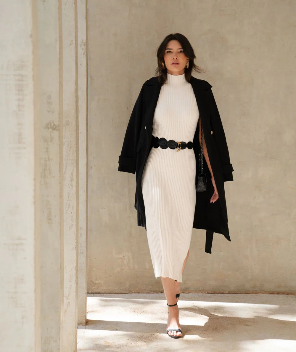 Shishi Leather Belt - Black