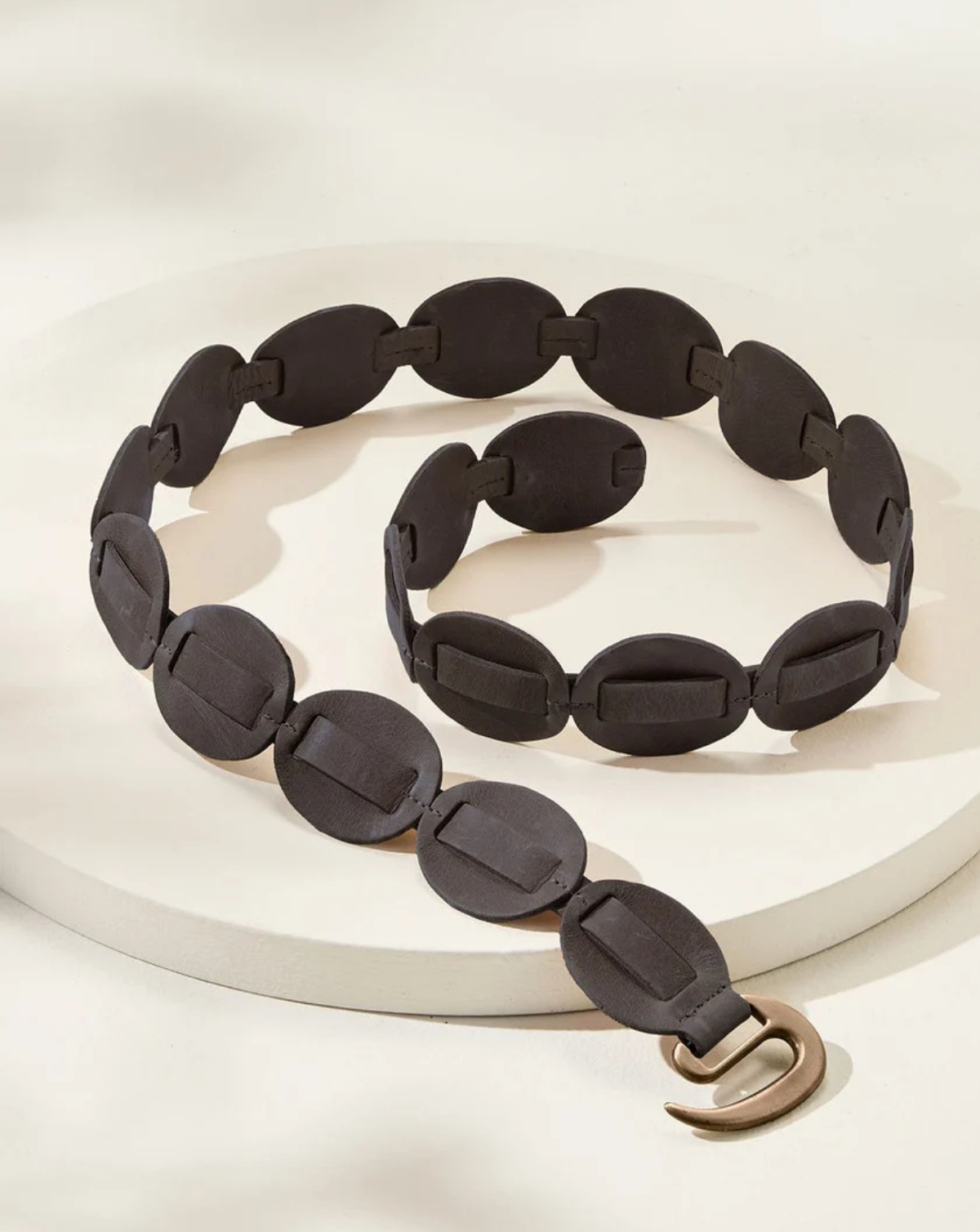 Shishi Leather Belt - Black