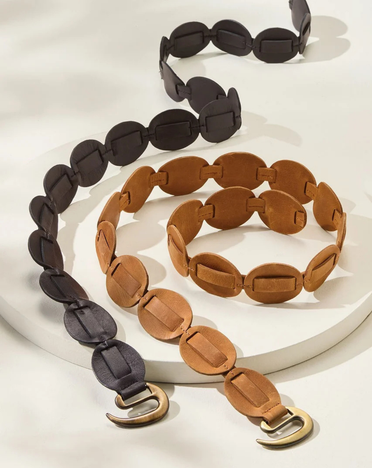 Shishi Leather Belt - Cognac