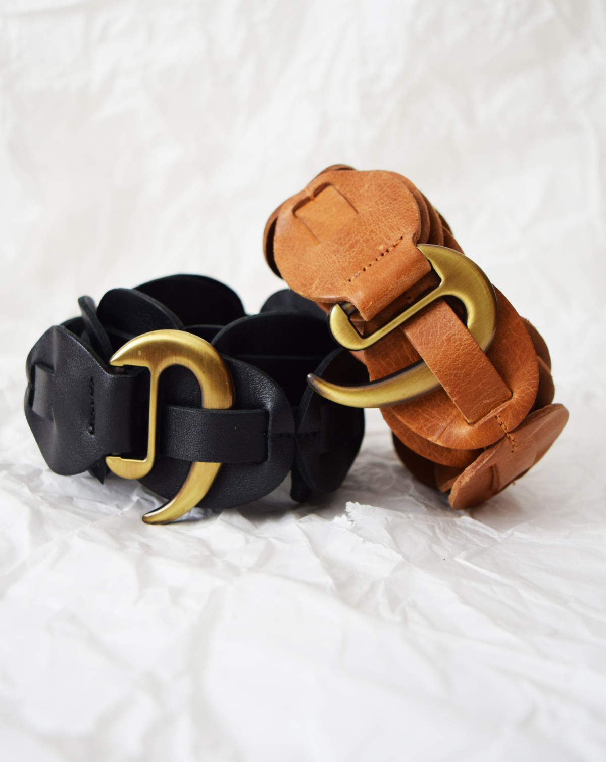 Shishi Leather Belt - Cognac