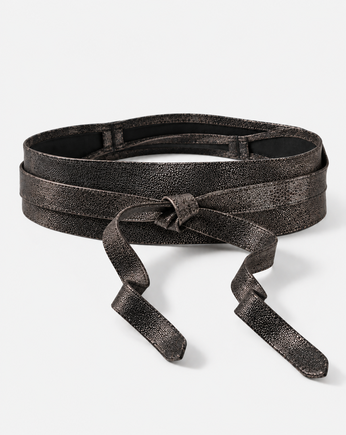 Wrap Leather Belt - Silver Stingrey