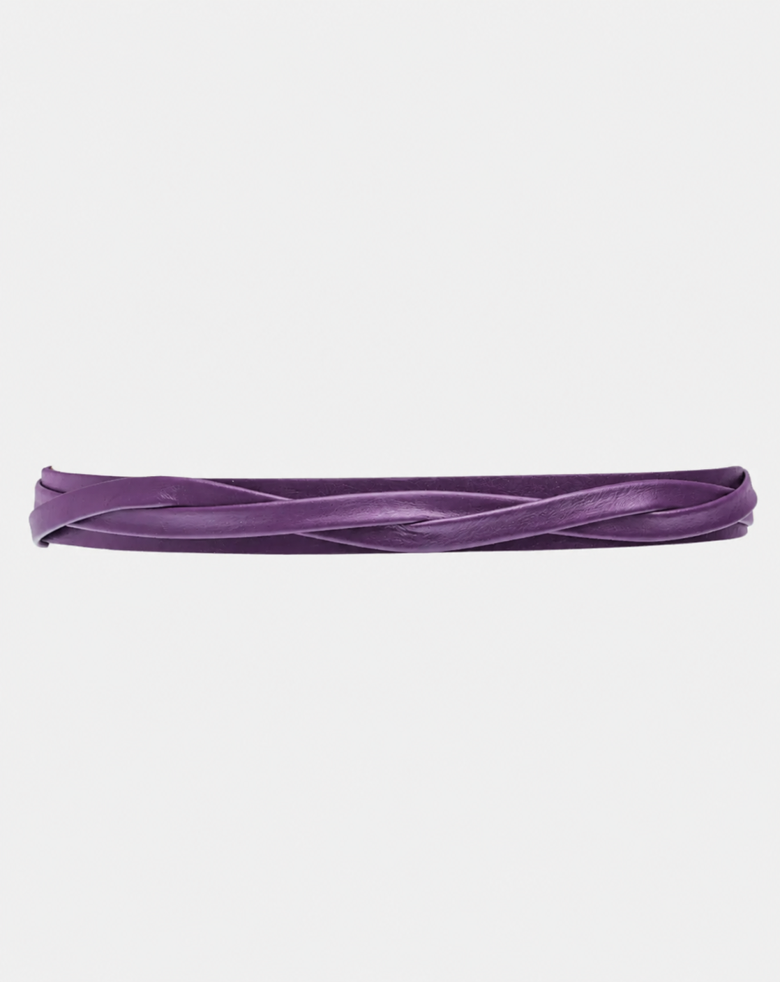 Skinny Wrap Leather Belt - Violet