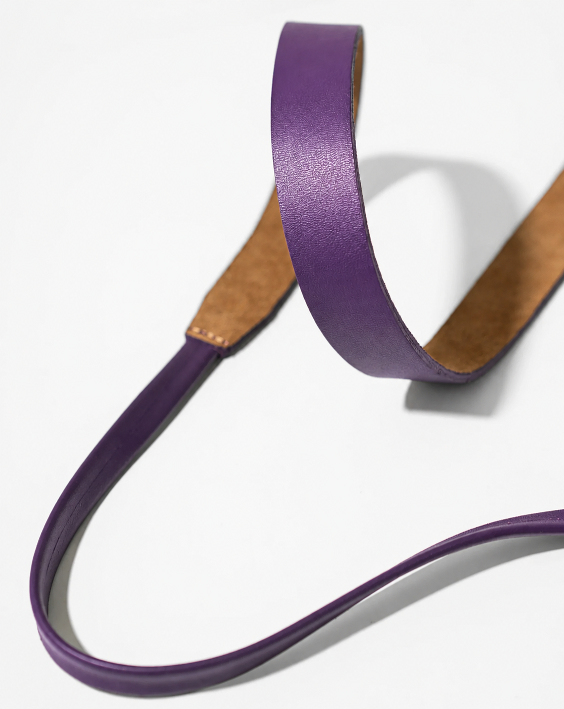 Skinny Wrap Leather Belt - Violet