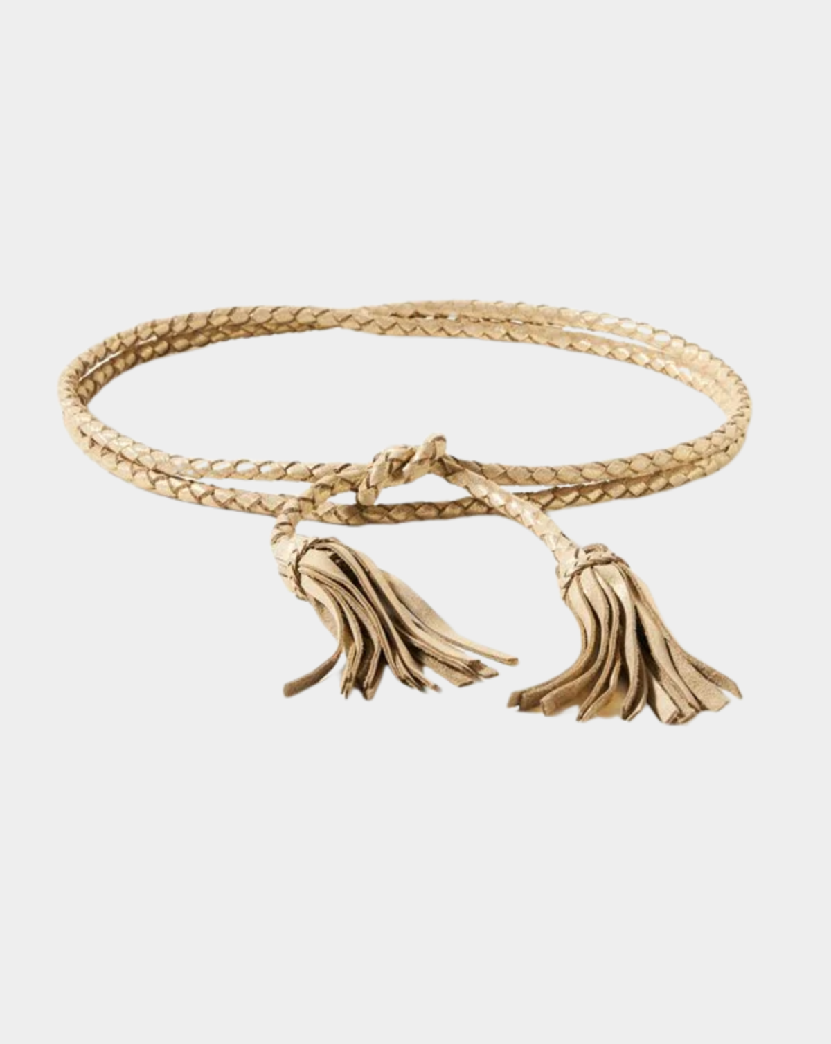 Fringe Soga Leather Belt  - Gold