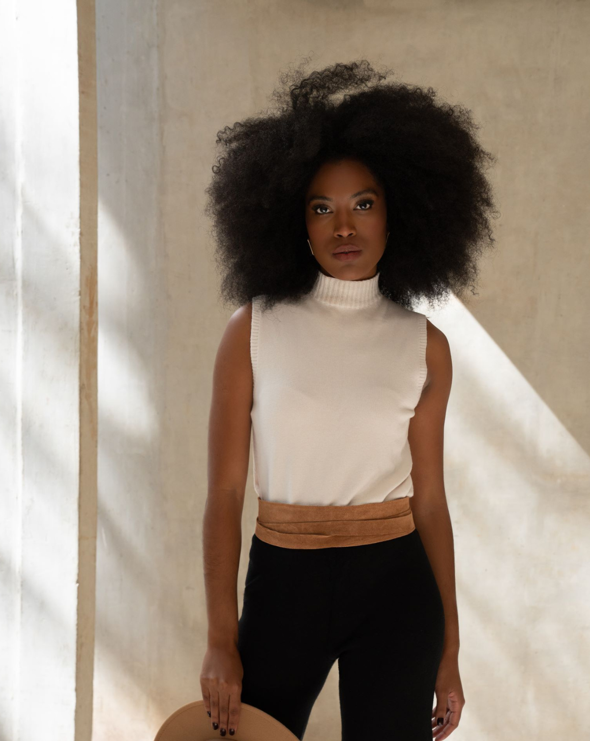 Wrap Suede Leather Belt - Rusty Cognac Suede