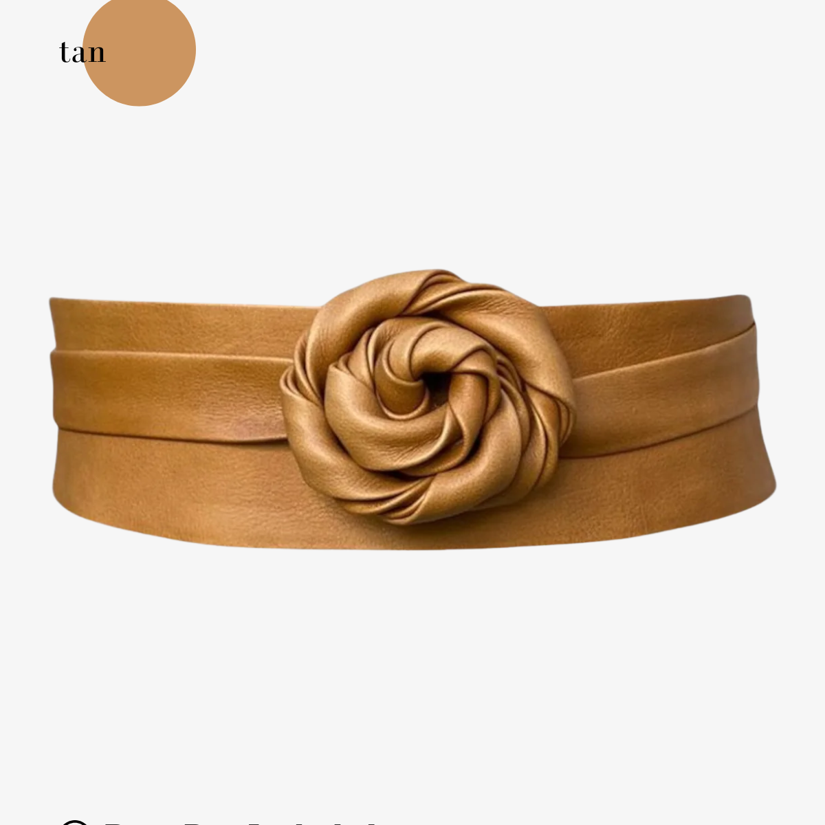 Leather Wrap Tan Belt | One Size Belt | ADA Belt