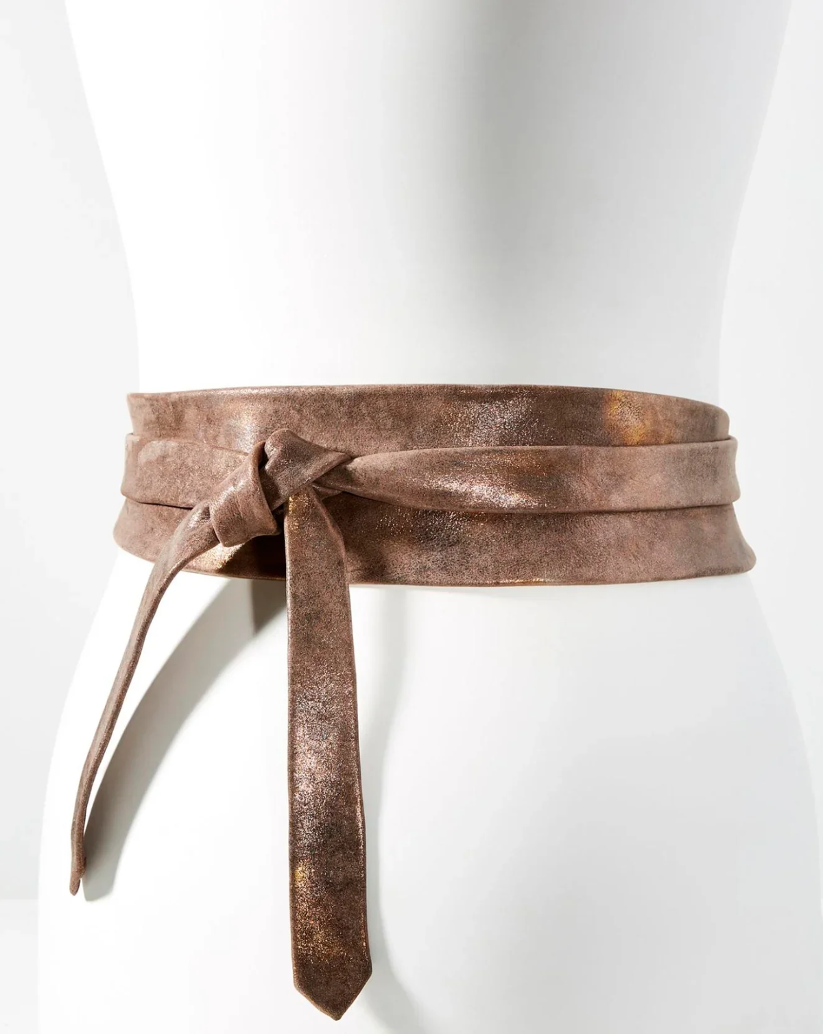 Wrap Leather Belt - Truffle Shimmer