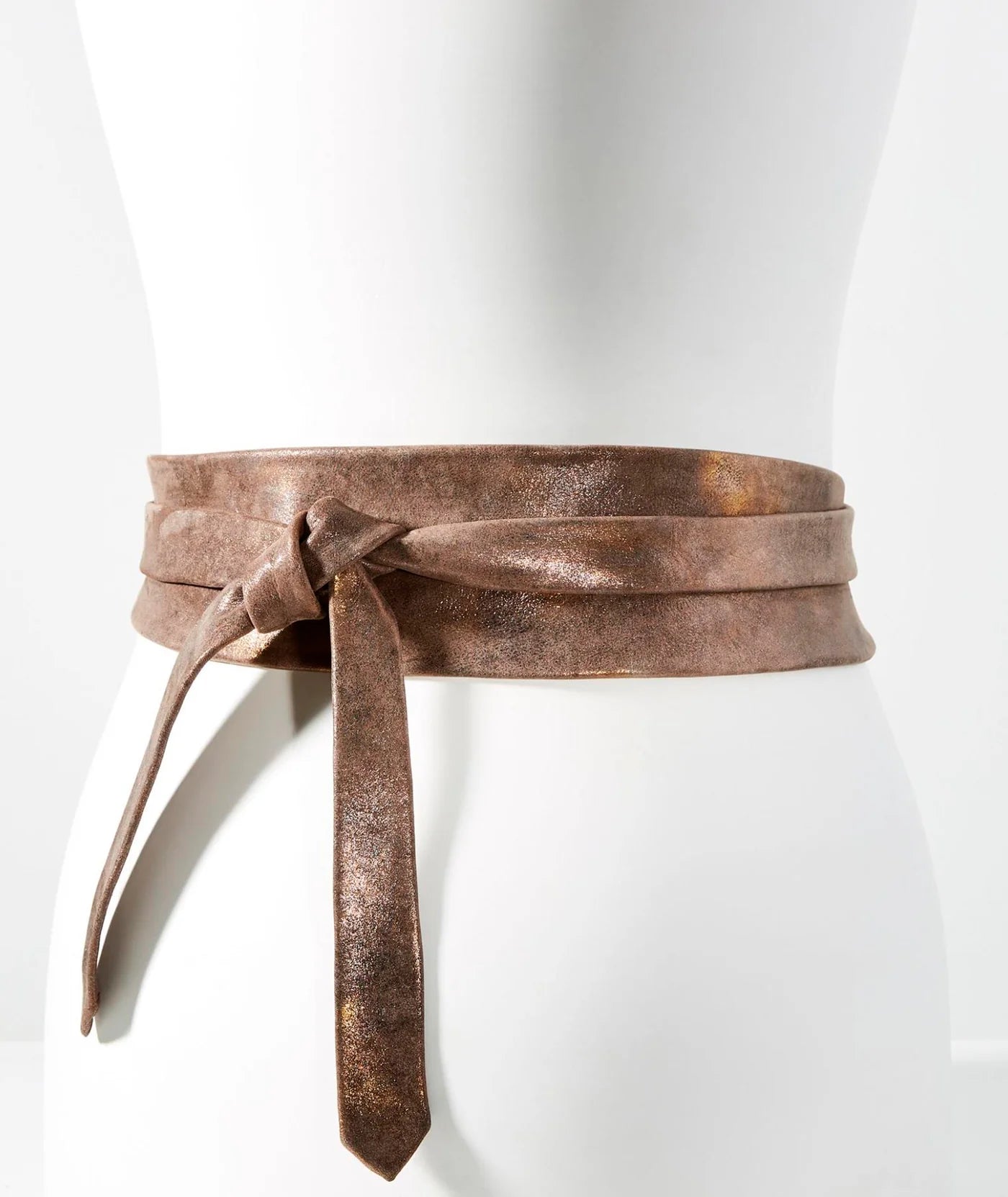 Wrap Leather Belt - Truffle Shimmer