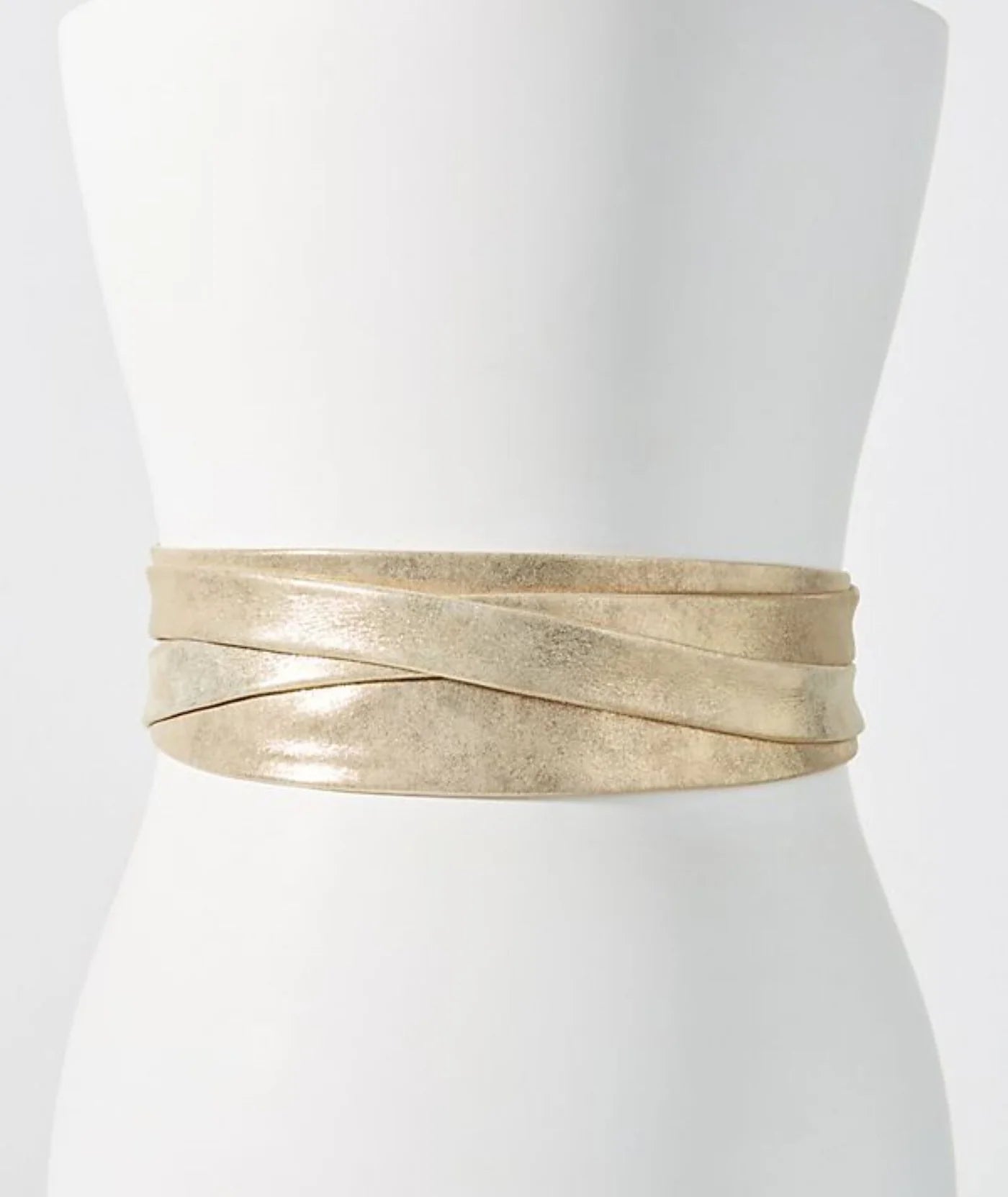 Wrap Leather Belt - Gold