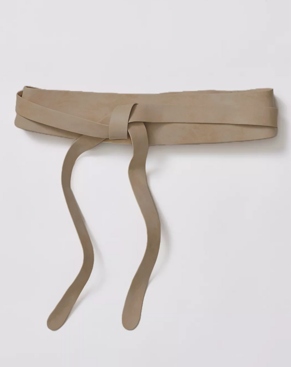 Wrap Leather Belt - Latte
