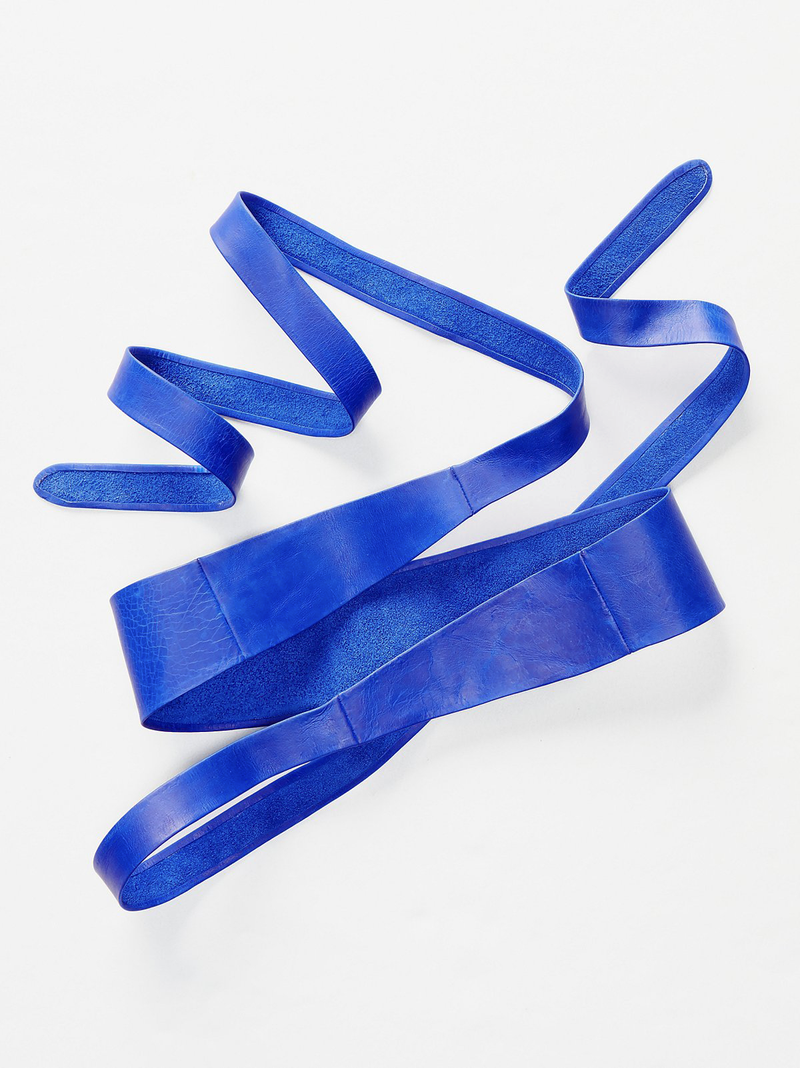 Wrap Leather Belt - Electric Blue