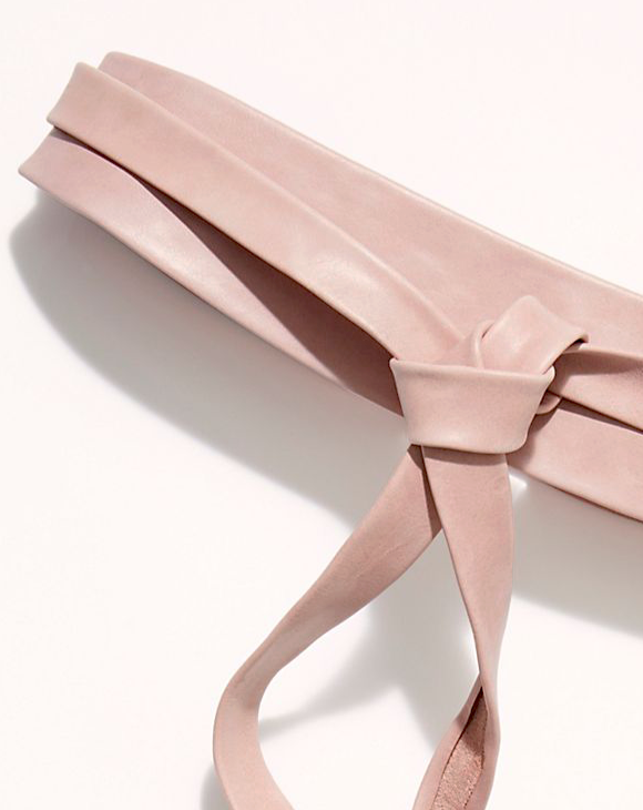 Wrap Leather Belt - Blush (Cyber Monday)