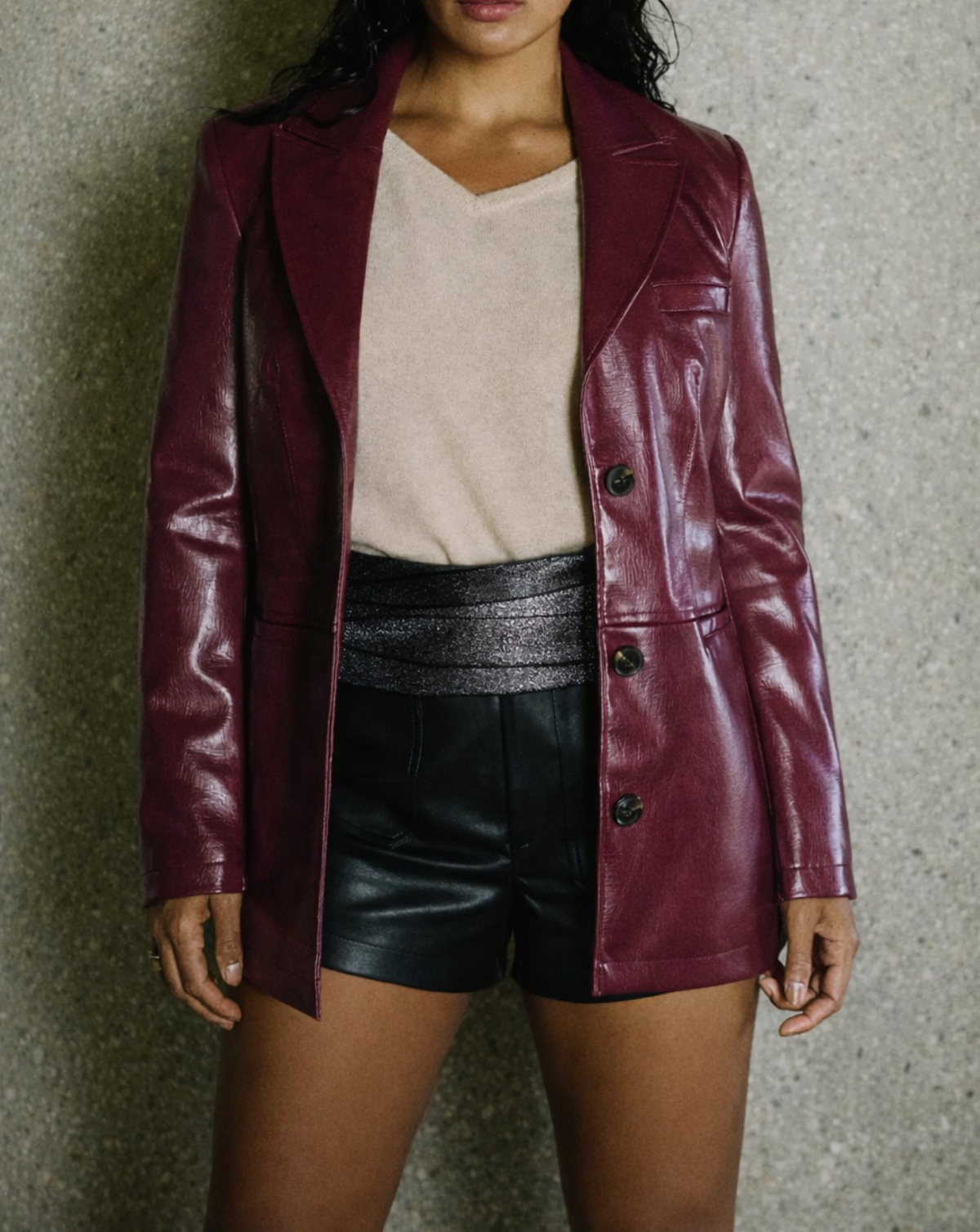 Wrap Leather Belt - Silver Stingrey