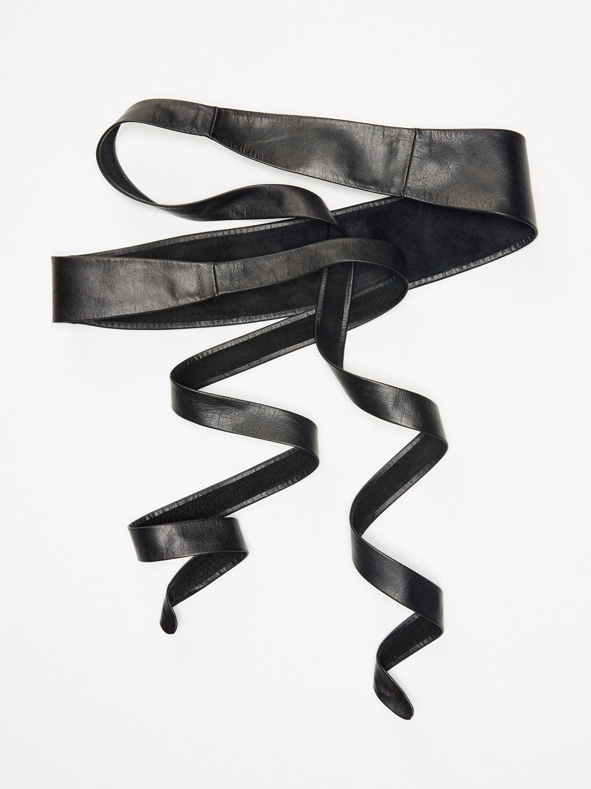 Wrap Leather Belt - Black