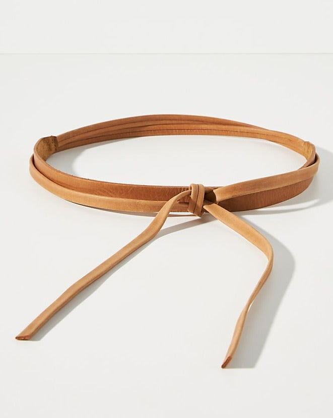 Skinny Wrap Tan Belt | Fashion Belts | Leather Belt - ADA Collection