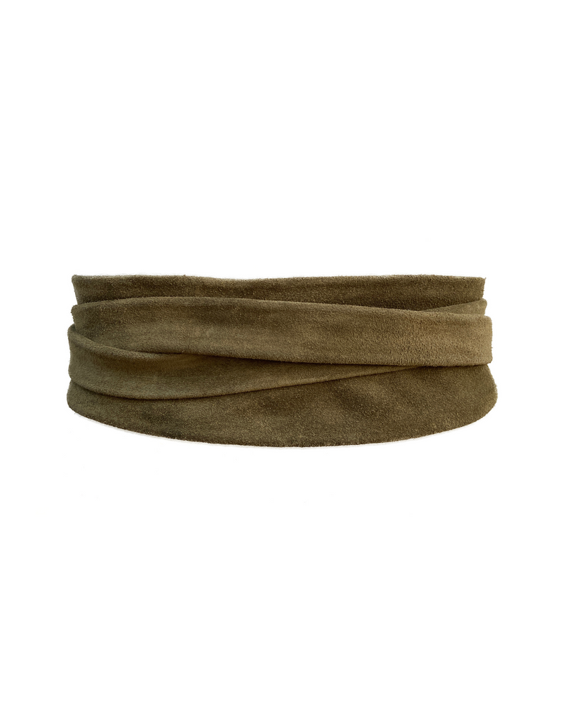 Wrap Suede Leather Belt - Army